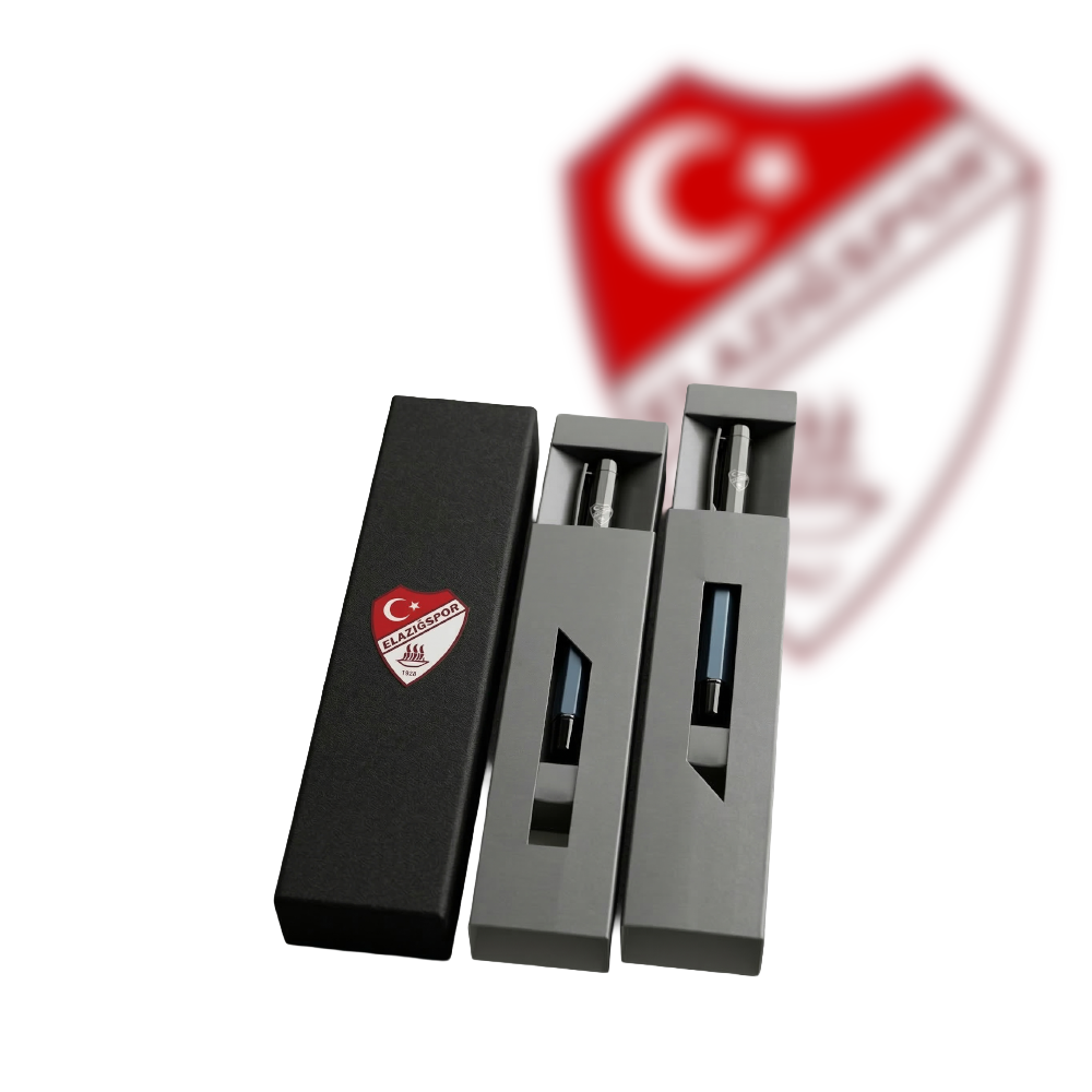Elazığspor logolu özel kutulu kalem seti